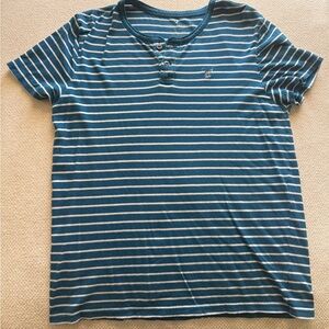 American Eagle Blue & Ehite Striped Shirt